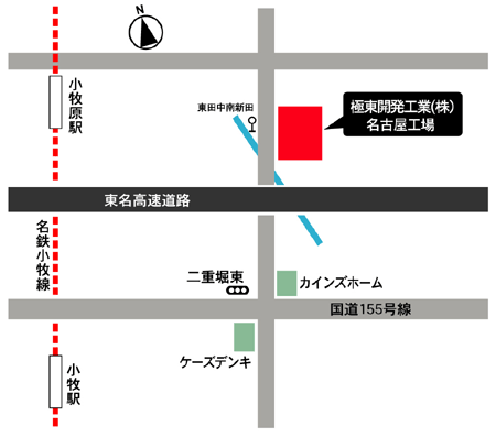 極東開発工業株式会社主要拠点地図